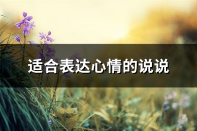 ​适合表达心情的说说(实用83句)