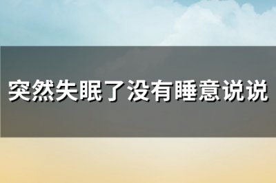 ​突然失眠了没有睡意说说(共120句)