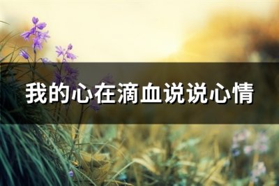 ​我的心在滴血说说心情(90句)