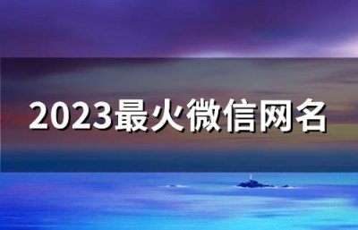 ​2025最火微信网名(精选199个)